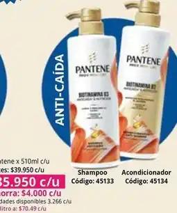 Nova Venta Pantene - shampoo código: 45133 / acondicionador código: 45134 oferta