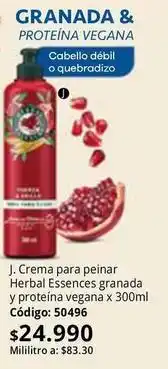 Nova Venta Herbal essences - crema para peinar granada y proteina vegana x 300ml oferta