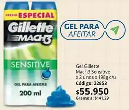 Nova Venta Gillette - gel mach3 sensitive oferta