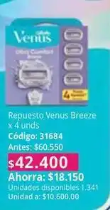 Nova Venta Venus - repuesto breeze x 4 unds oferta
