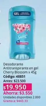 Nova Venta Suave - desodorante antitranspirante en gel cherry blossom x 45g código: 48851 oferta
