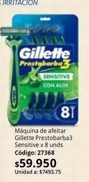 Nova Venta Gillette - prestobarba3 sensitive oferta