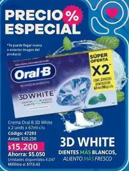 Nova Venta Oral b - 3d white blanqueamiento dientes más blancos, aliento más fresco oferta