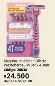 Nova Venta Gillette - máquina de afeitar prestobarba3 mujer x 4 unds oferta