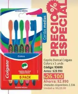 Nova Venta Colgate - cepillo dental colors x 5 unids oferta