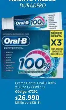Nova Venta Oral b - crema dental 100% x 3 u oferta