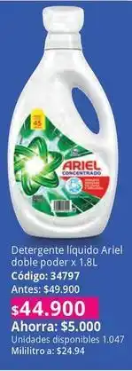 Ariel - detergente líquido doble poder