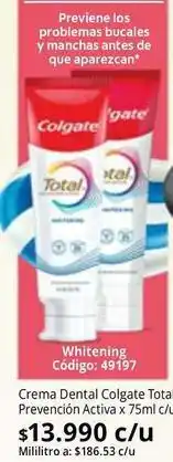 Nova Venta Colgate - crema dental total prevención activa oferta