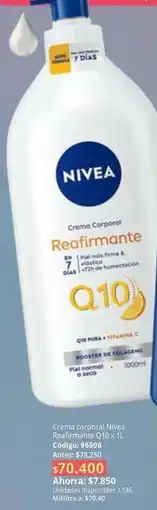 Nova Venta Nivea - crema corporal reafirmante q10 + vitamina c oferta