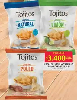 Ara Papas de limón, naturales o pollo oferta