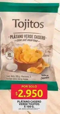 Ara Marina - plátano casero verde tojitos oferta