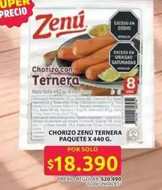 Ara Zenú - chorizo con ternera oferta