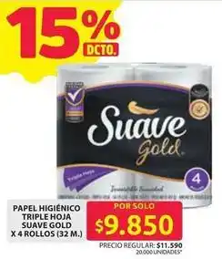 Ara Suave gold - papel higiénico triple hoja suave gold oferta