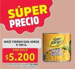 Ara San jorge - maíz tierno oferta