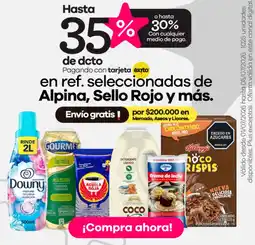Éxito Alpina en ref. seleccionadas sello rojo y más oferta