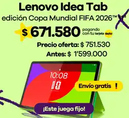 Éxito Lenovo idea tab oferta