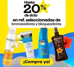Éxito En ref. seleccionadas de bronceadores y bloqueadores oferta