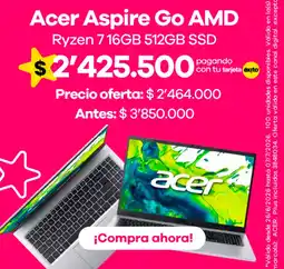 Éxito Acer aspire go amd oferta