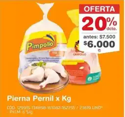 Makro Pimpollo pierna pernil oferta