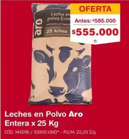 Makro Aro leches en polvo entera oferta