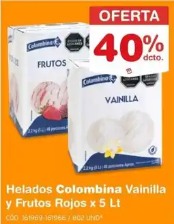 Makro Colombina helados vainilla y frutos rojos oferta