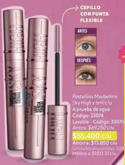 Nova Venta Maybelline - pesta	ilde{n}ina sky high x 6ml c/u oferta
