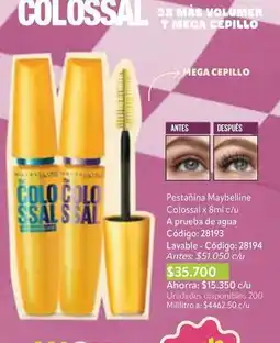 Nova Venta Maybelline - pestañina colossal oferta