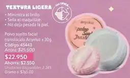 Nova Venta Textura - polvo suelto facial translúcido anyeluz x 30g código: 45443 oferta