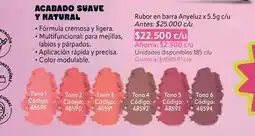 Nova Venta Suave - rubor en barra anyeluz x 5.5g c/u oferta