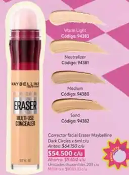 Nova Venta Maybelline - corrector facial eraser multi-use concealer oferta