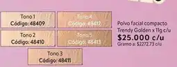 Nova Venta Compacto - polvo facial trendy golden oferta