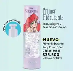 Nova Venta Textura - primer hidratante ruby rose x30ml código: 50538 oferta