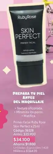 Nova Venta Rosé - primer facial skin perfect x25ml oferta