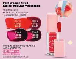 Nova Venta Tinta para labios anyeluz oferta
