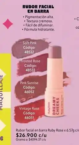 Nova Venta Textura - rubor facial en barra oferta