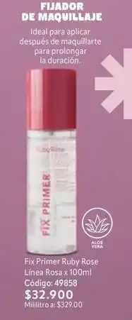 Nova Venta Fix primer ruby rose l	ext{	extacutedbl}nea rosa x 100ml c	ext{	extacutedbl}digo: 49858 oferta