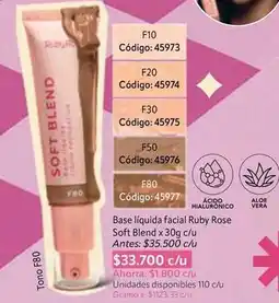 Nova Venta Base líquida facial soft blend oferta