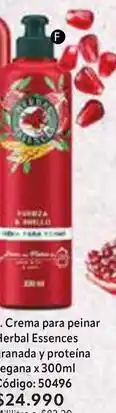 Nova Venta Herbal essences - crema para peinar granada y proteína vegana x 300ml código: 50496 oferta