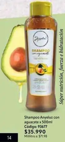 Nova Venta Aguacate - shampoo anyeluz con aguacate x 500ml código: 93677 oferta