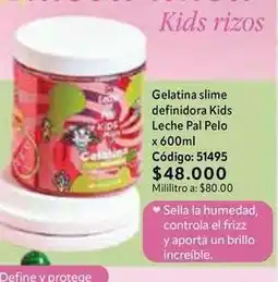Nova Venta Gelatina slime definidora kids leche pal pelo oferta