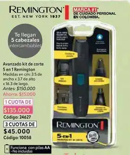 Nova Venta Remington - avanzado kit de corte 5 en 1 oferta