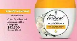 Nova Venta Teatrical - crema facial aclaradora x 200g código: 33023 oferta