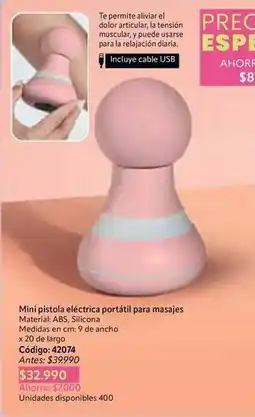 Nova Venta Mini pistola eléctrica portátil para masajes código: 42074 oferta