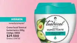 Nova Venta Teatrical - crema facial humectante x 200g código: 33022 oferta