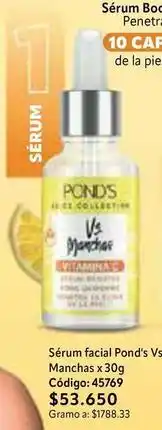 Nova Venta Pond's - sérum facial vs manchas x30g oferta