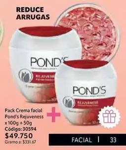 Nova Venta Pond's - pack crema facial rejuveness oferta