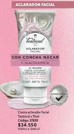 Nova Venta Teatrical - crema aclarador facial oferta