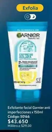 Nova Venta Garnier - exfoliante facial anti imperfecciones x 150ml oferta