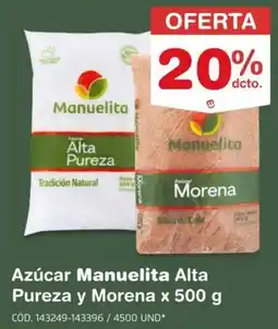 Makro Manuelita azúcar alta pureza y morena oferta