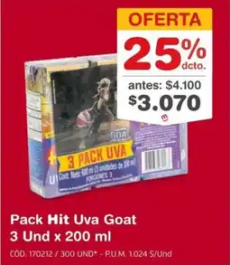 Makro Hit pack uva goat oferta